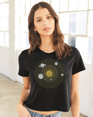 Solar System Diagram - Women's Crop Tee