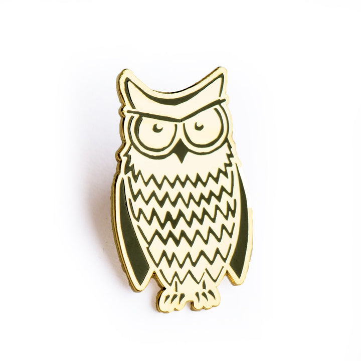 Irritated Owl Enamel Pin