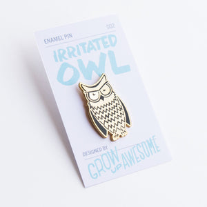 Irritated Owl Enamel Pin